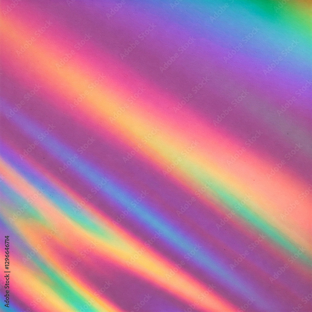 Wall mural vibrant holographic gradient – abstract light reflection with iridescent colors
