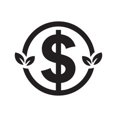 Currency Logo Icon Silhouette Vector Art | Money, Finance & Banking Symbol