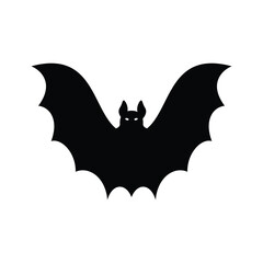 Victorian bat black and white flat vector icon and symbol design