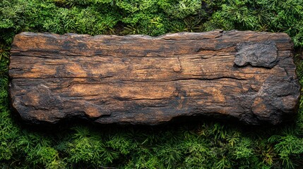Fototapeta premium Close-up view of a rustic piece of wood capturing the essence of natural beauty and texture