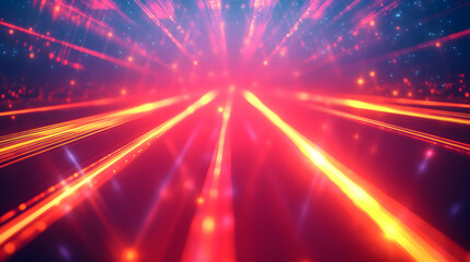 Naklejka premium Red and yellow laser light background 