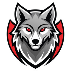 simple wolf logo illustration design