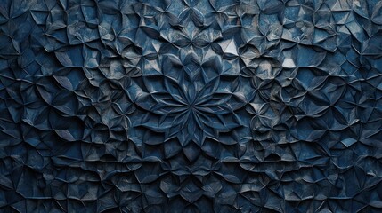 Abstract dark blue geometric pattern background. Possible use wallpaper, website backdrop
