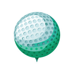 Detailed Golf Ball Vector Art, Classic Golf Ball Vector Illustration.