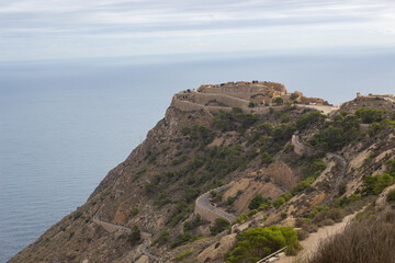 Aerial view of the military fortification of Los Castillitos