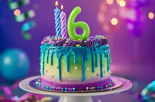 6 year old happy birthday cake 