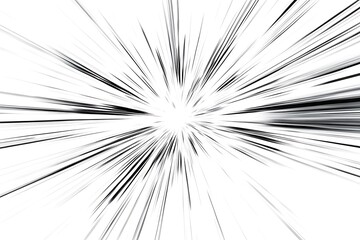 Abstract Black and White Radial Burst Graphic