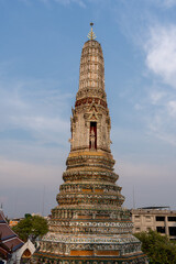 the first-class royal Thai Temple Wat Arun and the Chao Phraya River in Bangkok Thailand Southeast Asia