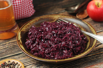 Rotkohl or red cabbage, traditional side dish in Southern Germany	