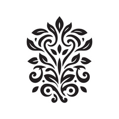 Creative Ornament Design Silhouette Vector Art | Decorative Vintage & Floral Pattern