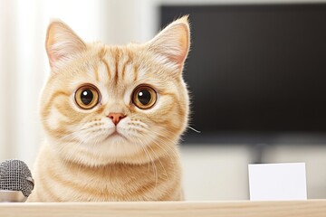 Adorable Cat Management Meeting Ready For Presentation