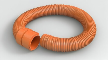Orange Flexible Hose for Plumbing, Drainage, and Ventilation Use