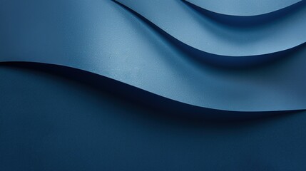 Obraz premium A smooth metallic surface with a glossy gradient finish is placed on a Pacific deep blue paper background, showing a modern and sleek aesthetic. The deep blue hue of the paper contrasts beautifully 