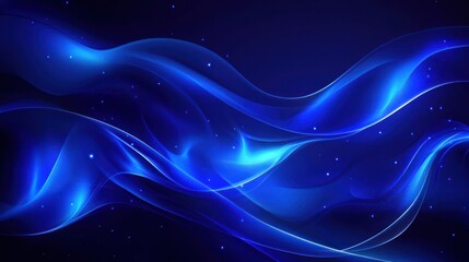Abstract blue flowing lines background