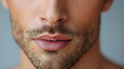 Obraz premium Exploring male beauty treatments with a focus on skincare and grooming techniques
