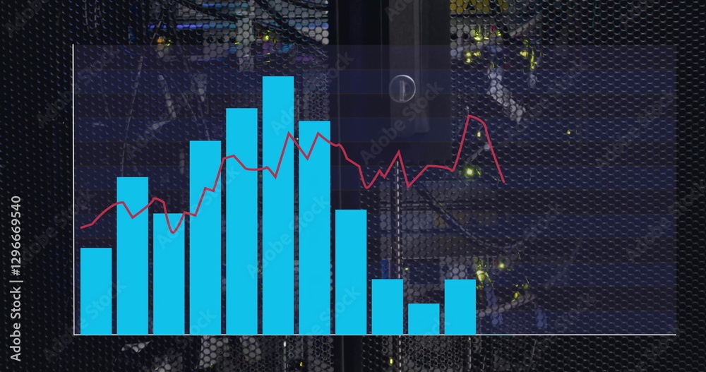 Poster image of digital data processing over computer servers