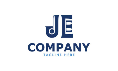 Fototapeta premium JE J je initial logo | initial based abstract modern minimal creative logo, vector template image. luxury logotype logo, real estate homie logo. typography logo. initials logo