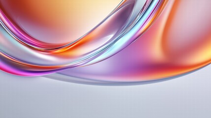 Obraz premium glass and Liquid matte abstract wave. 3d rendering illustratiuon.