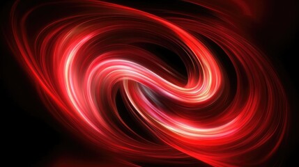 Obraz premium Abstract swirling red patterns with a glowing effect