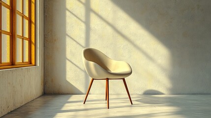 Contemporary chair design modern interior furniture photography minimalist space natural light aesthetic appeal