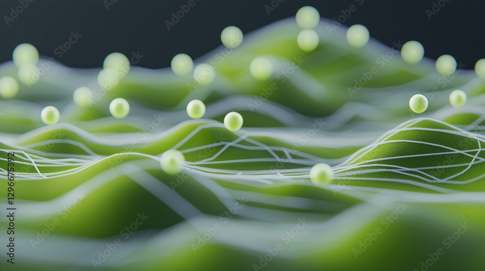Poster data-driven ecosystems evolving in digital simulations with networked green patterns