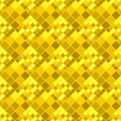 Geometrical golden diagonal square pattern background - abstract vector illustration