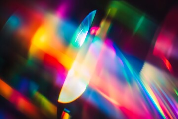 Abstract Colorful Light Leaks and Reflections