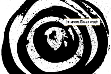Ink brush strokes background. Grunge Brush strokes Background. Grunge texture Background. Abstract Black and white grunge texture. Vector brush stroke texture. Black ink, paint splatter.