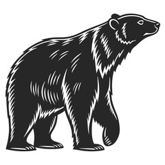 Polar Bear silhouette vector illustration