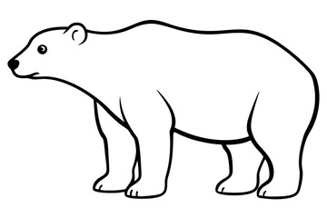 Polar Bear silhouette vector illustration