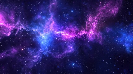 Nebula swirling in deep space, cosmic clouds, breathtaking view