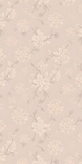A delicate floral pattern in soft beige creates a vintage-inspired background, perfect for a charming and elegant mobile wallpaper design.  