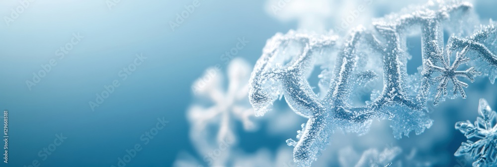 Leinwandbilder Frost forms delicate patterns on surface during winter, creating a magical icy landscape in the early morning light. Generative AI