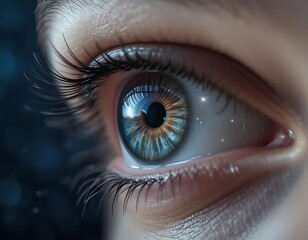 Close up of human eye