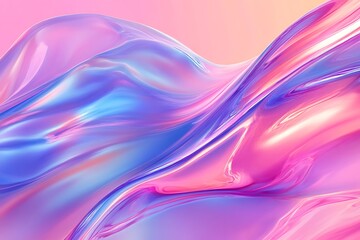 Fototapeta premium Abstract Pink and Blue Swirling Liquid Design