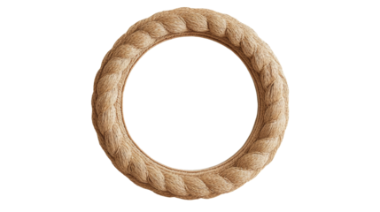 Natural rope circle for pet toys and games. A circular mirror frame made of woven braided rope, adding a rustic and coastal charm. Perfect for boho, farmhouse, or nautical decor.