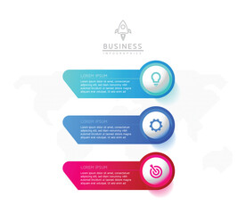 Vector business Presentation Connecting Steps Infographic Template