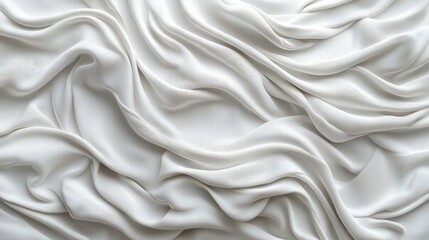 Obraz premium Soft and smooth white fabric with a luxurious feel draped over a surface in natural light