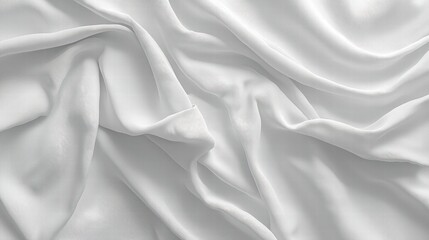 Obraz premium Soft white fabric laying on a surface with gentle creases emphasizing its light and airy nature