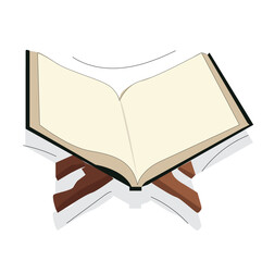 Al-Quran is islam religion book, vector graphic