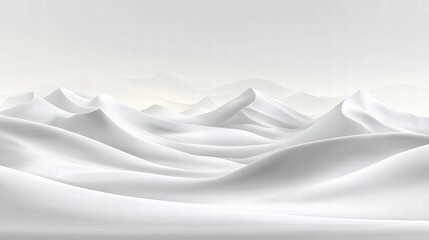 Majestic mountain landscape featuring serene white sand dunes set against a clear blue sky