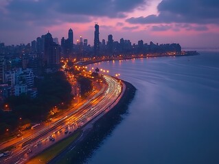 Mumbai City Skyline at Dawn