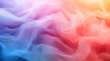 Obraz premium Colorful Draped Fabric Texture Background with Pastel Rainbow Gradient