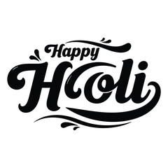 Happy Holi Festival perfect typography vector art design with white Background.Eps10 © Nabo 