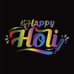 Happy Holi Festival perfect typography vector art design .Eps10