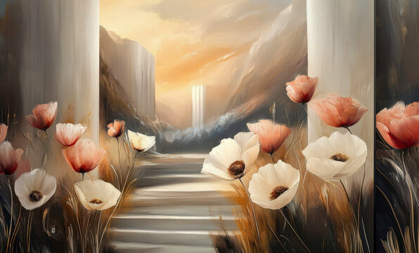 Large floar wall art