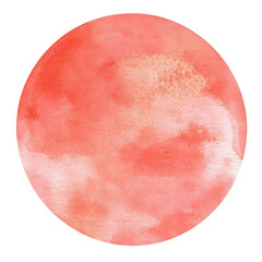 Fototapeta premium PNG Coral watercolor circle art outdoors abstract.