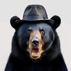 funny shocked expression of bear