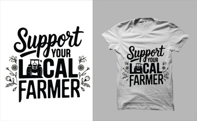 support your local farmers graphic design