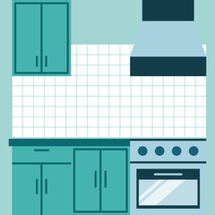 vector illustration of a kitchen